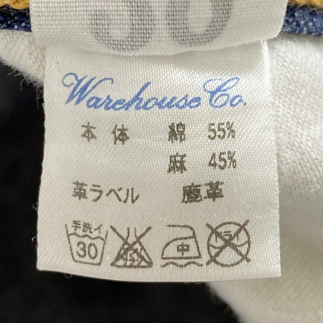 WAREHOUSE(ウエアハウス)の32h21 《美品》 WAREHOUSE ウェアハウス リネン混デニムパンツ サイズ29 インディゴ ジーンズ LINEN DENIM PANTS 日本製 ボトムス ネイビー メンズのパンツ(デニム/ジーンズ)の商品写真