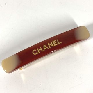 シャネル(CHANEL)のシャネル CHANEL CC ココマーク 01A ヘアアクセサリー ヘアピン バレッタ プラスチック ブラウン(バレッタ/ヘアクリップ)