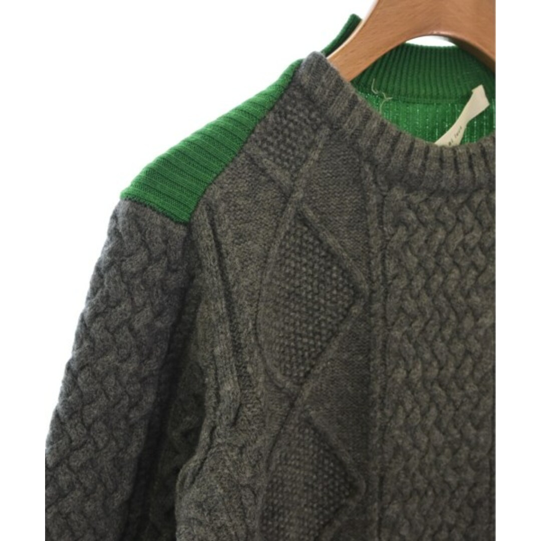 美品 サカイラック ペプラム長袖セーター グレー サイズ1*JC574