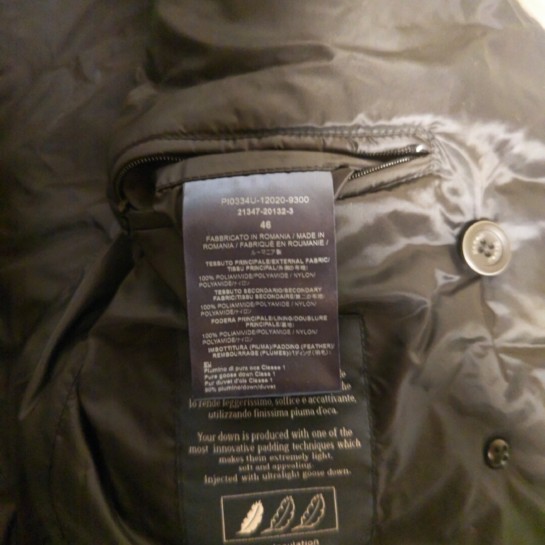 HERNO(ヘルノ)のヘルノダウンベスト ダブルダウンジレ 46 ブラック メンズのジャケット/アウター(ダウンベスト)の商品写真