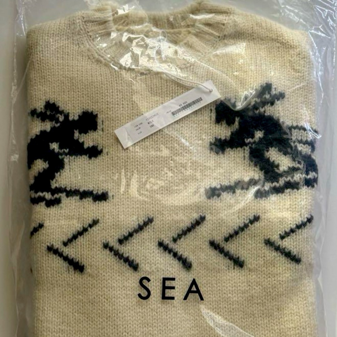 SEA(シー)のお買得⭐︎SEA 新品 スキーヤージャガードニット ミルク メンズのトップス(ニット/セーター)の商品写真