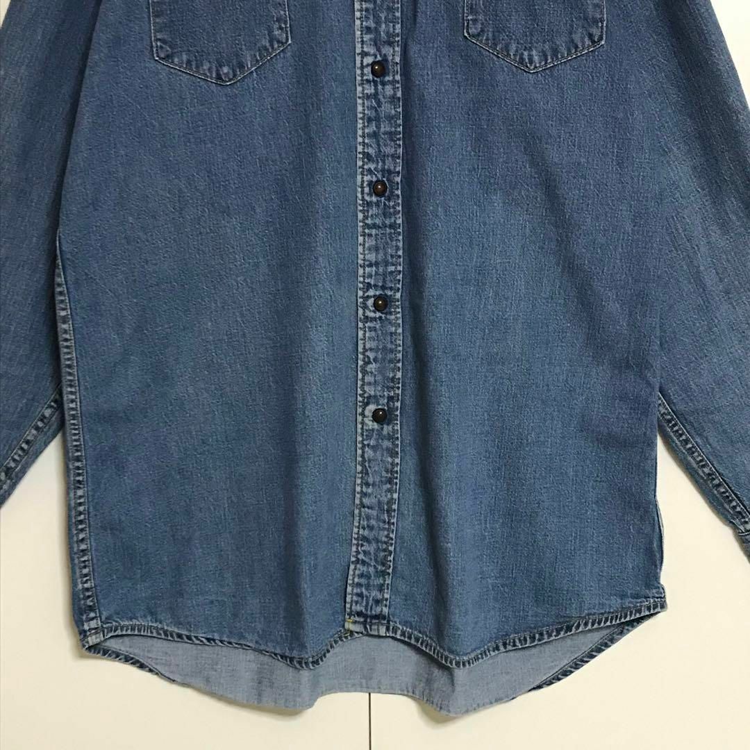 Levi's(リーバイス)の【ヴィンテージ】リーバイス　ロゴ入りデニムウエスタンシャツ　E1117 メンズのトップス(シャツ)の商品写真