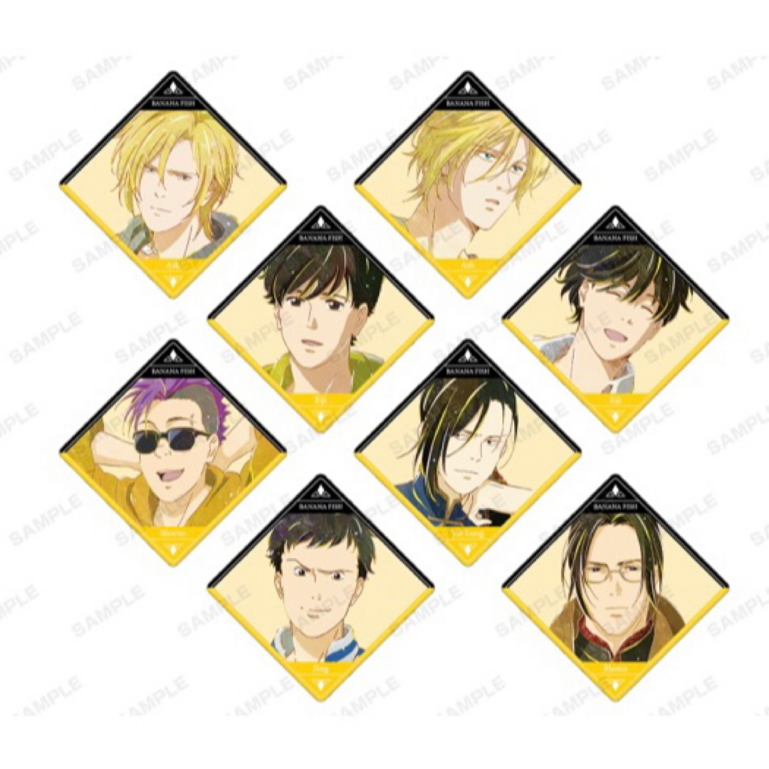 BANANA FISH(バナナフィッシュ)のバナナフィッシュ  アクリルコースター　ショーター　シン　ユーシス　アニアート エンタメ/ホビーのアニメグッズ(カード)の商品写真