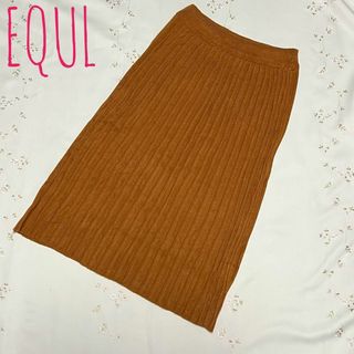 【美品】EQUL　ニットプリーツスカート(ひざ丈スカート)