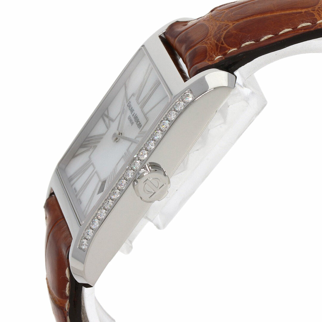 BAUME&MERCIER(ボームエメルシエ)のBaume & Mercier ハンプトン ベゼル ダイヤモンド 腕時計 SS 革 メンズ メンズの時計(腕時計(アナログ))の商品写真