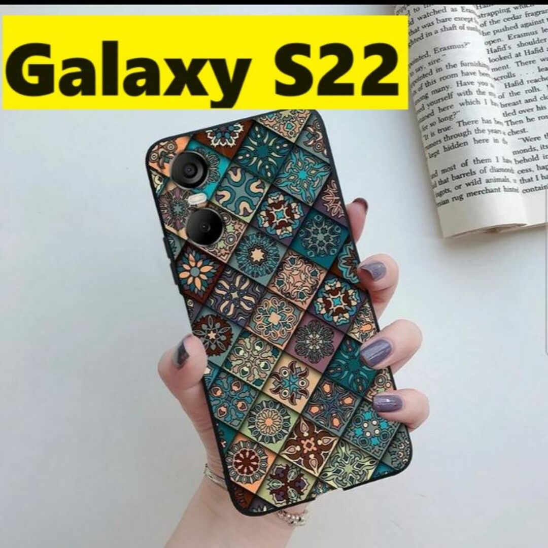 Galaxy(ギャラクシー)のGalaxy S22 　エスニック柄　タイル柄　オシャレ　Galaxyケース スマホ/家電/カメラのスマホアクセサリー(Androidケース)の商品写真