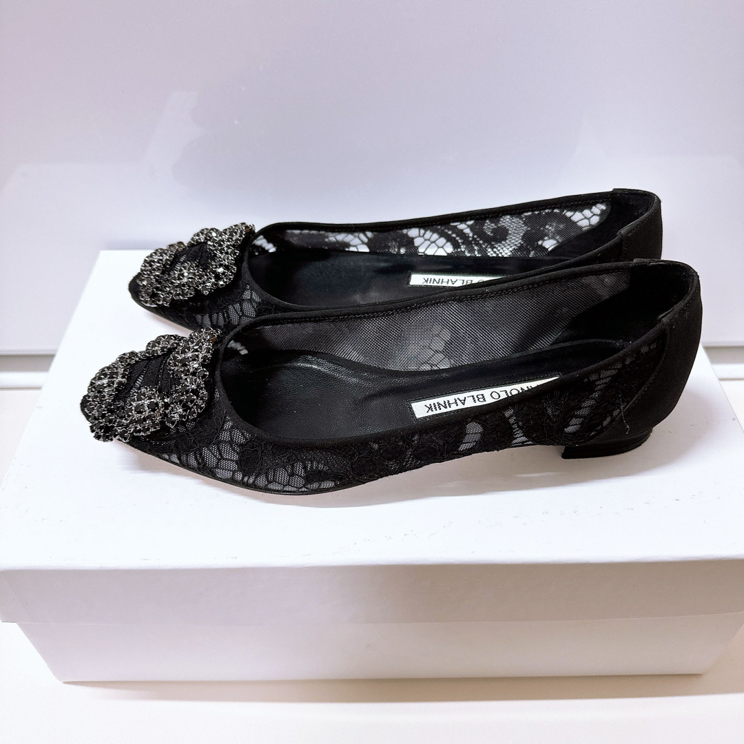 MANOLO BLAHNIK(マノロブラニク)のマノロブラニク パンプス 34 ハンギシ　黒　パンプス レディースの靴/シューズ(ハイヒール/パンプス)の商品写真