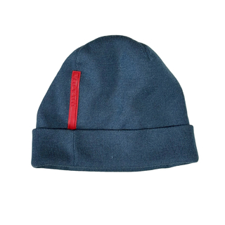 プラダ(PRADA)のprada sport archive knit beanie blue(ニット帽/ビーニー)