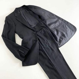 アルマーニ コレツィオーニ(ARMANI COLLEZIONI)の38g29-6 《美品》 ARMANI COLLEZIONI アルマーニ コレッツォーニ スーツ セットアップ ビジネス フォーマル 50 ブラック(セットアップ)