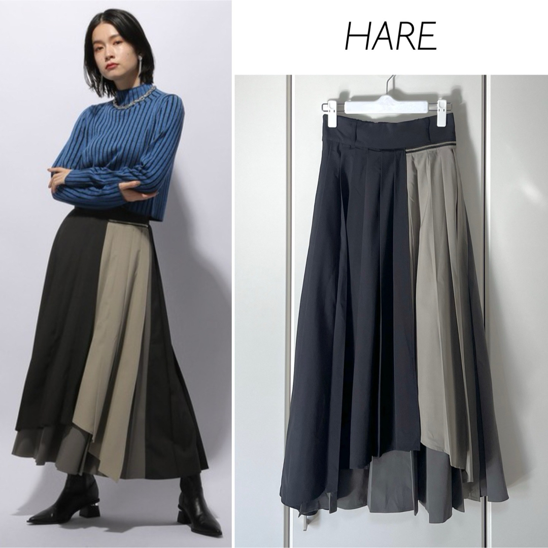 HARE - 【1回のみ着用】HARE 2WAYハイショクプリーツスカートの HARE - 【1回のみ着用】HARE 2WAYハイショクプリーツスカートの