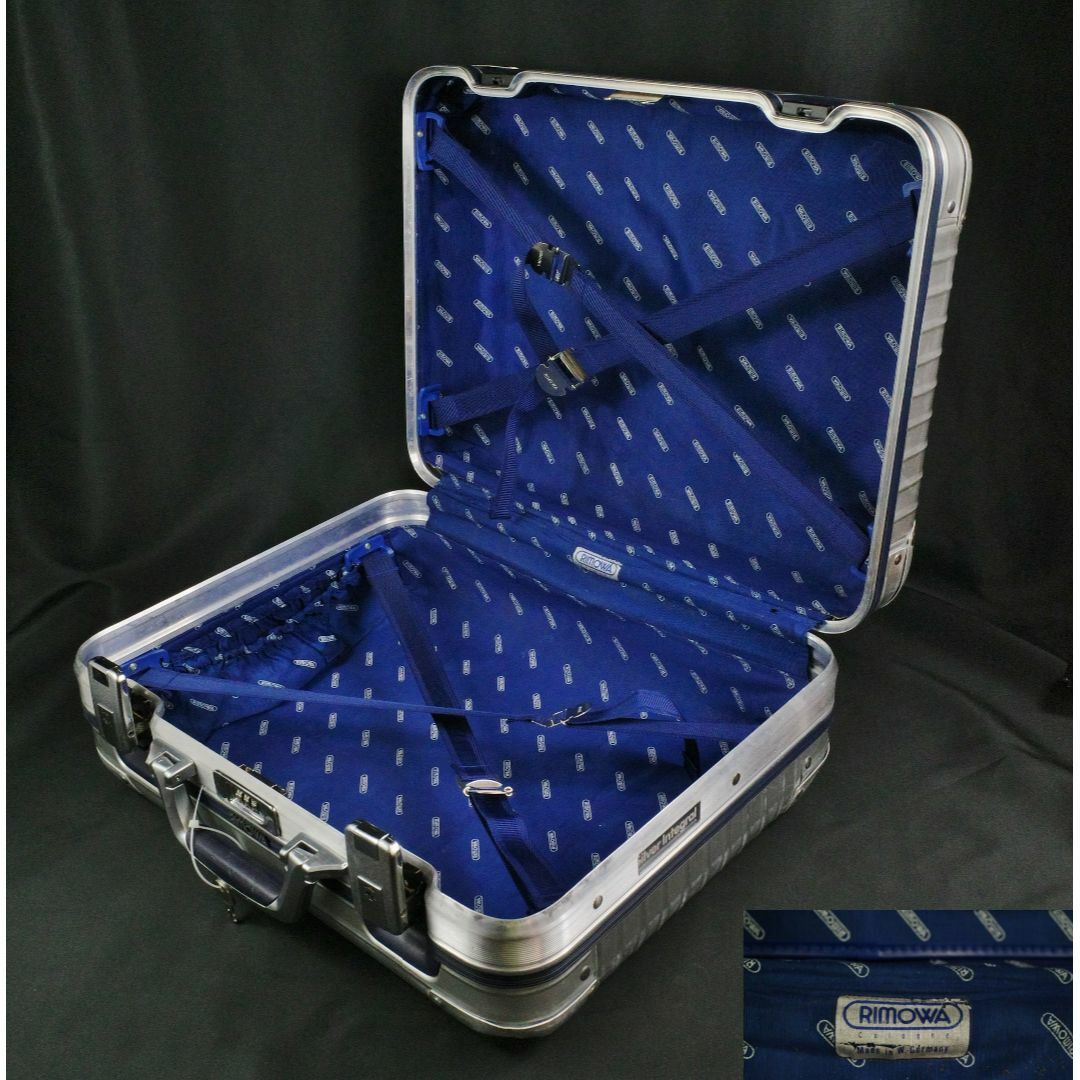RIMOWA リモワ 82L 青ロゴ シルバーインテグラル スーツケース RIMOWA リモワ 82L 青ロゴ シルバーインテグラル スーツケース