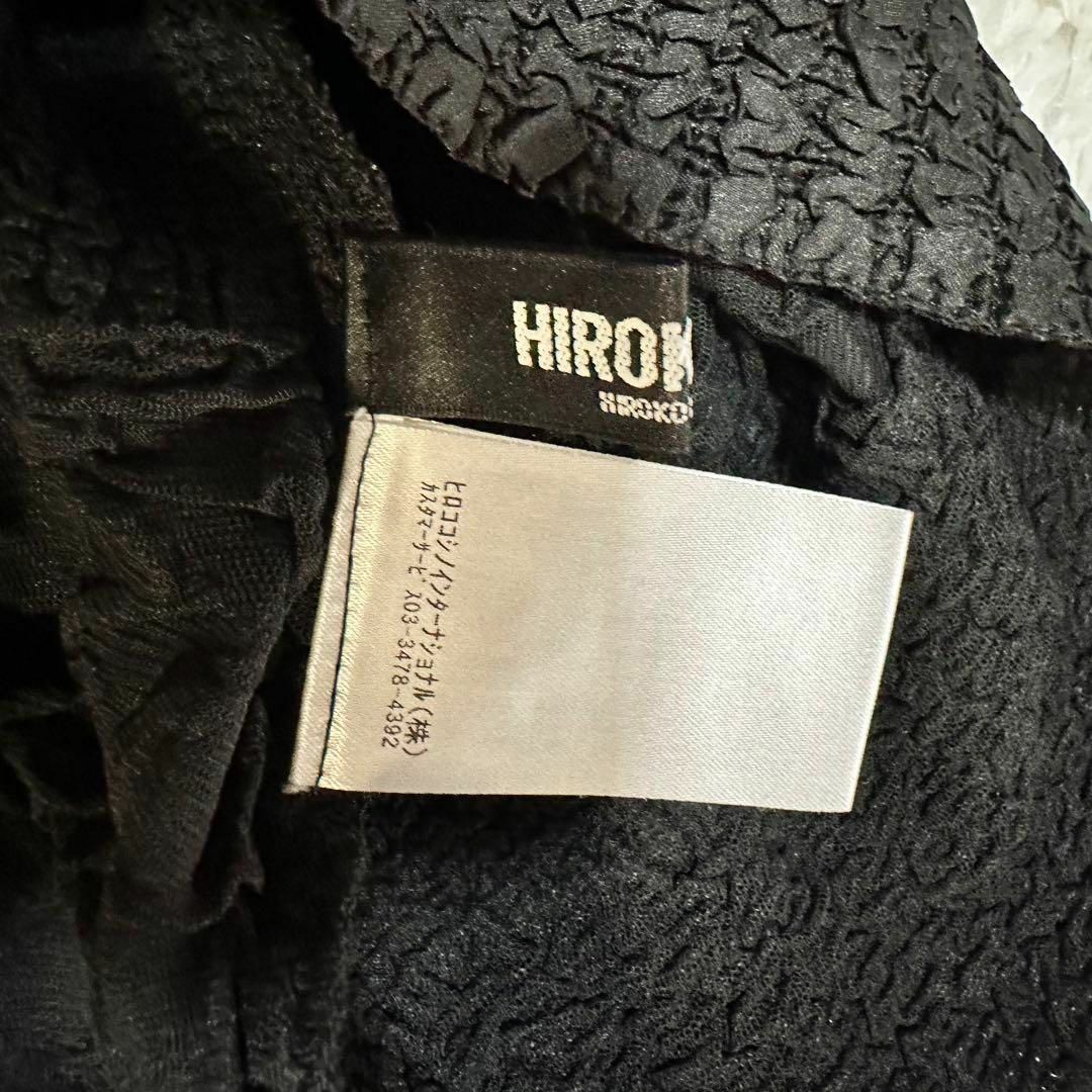 HIROKO BIS(ヒロコビス)の【HIROKO BIS】チュニック　６号　XSサイズ　ブラック　プリーツ加工 レディースのトップス(チュニック)の商品写真