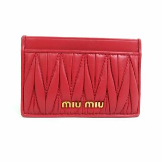 miumiu - ミュウミュウ MIUMIU カードケース パスケース レザー レッド レディース 5MC208 送料無料【中古】 55631g