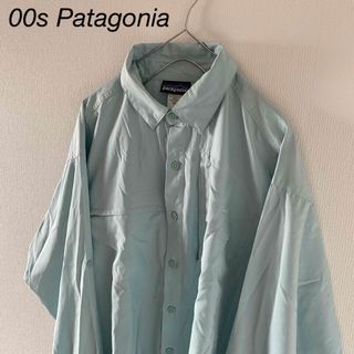 パタゴニア(patagonia)の【高機能】00sPatagoniaパタゴニア長袖シャツメンズアウトドアブルー青(シャツ)