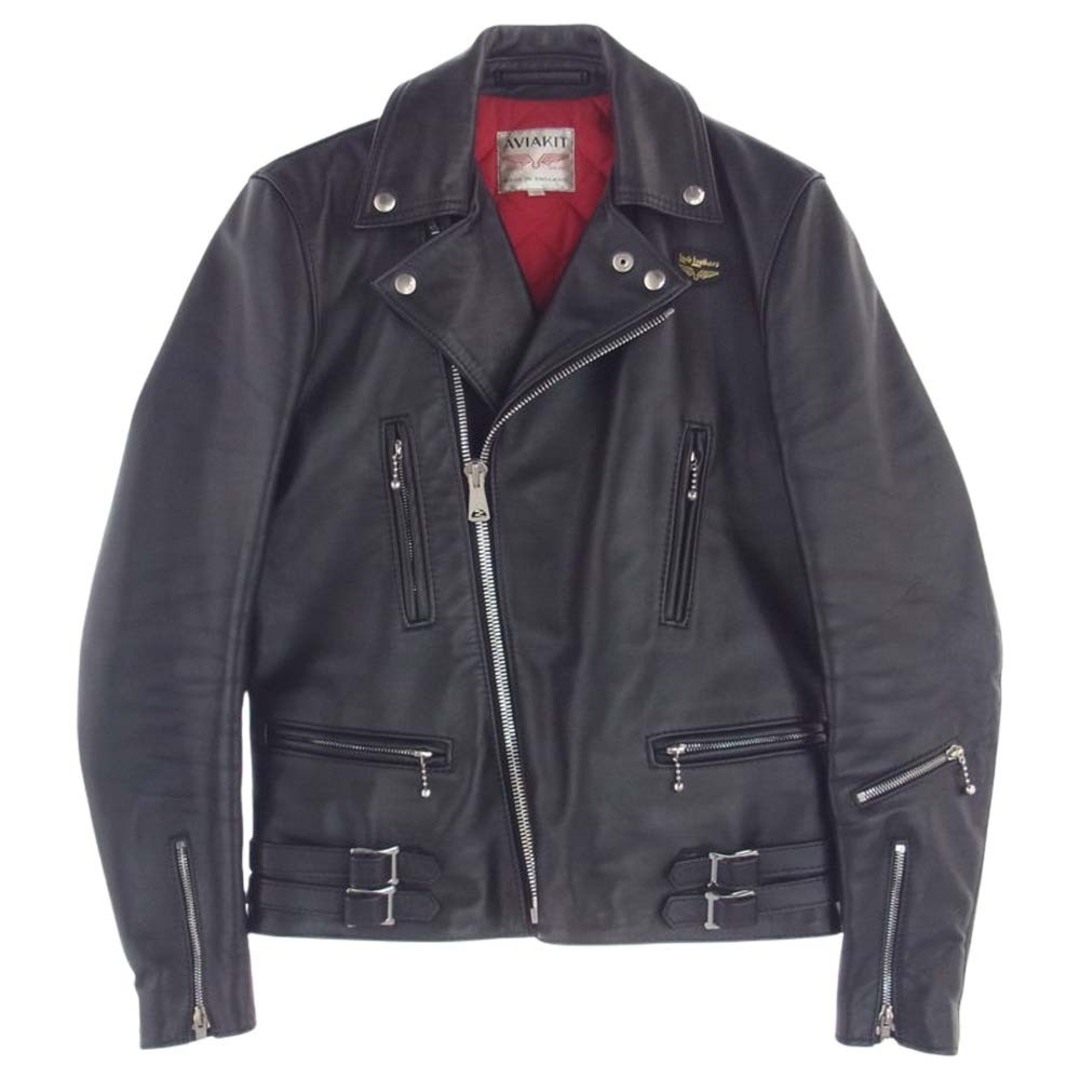 Lewis Leathers(ルイスレザー)のLewis Leathers ルイスレザー ジャケット レザー ライトニング ダブル ライダース ジャケット ブラック系 36【中古】 メンズのジャケット/アウター(その他)の商品写真