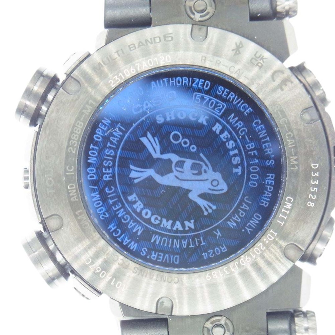 G-SHOCK(ジーショック)のG-SHOCK ジーショック 時計 MRG-BF1000R-1AJR FROGMAN MR-G フロッグマン チタン ダイバーズウォッチ 時計 ブラック系【新古品】【未使用】【中古】 メンズの時計(腕時計(アナログ))の商品写真