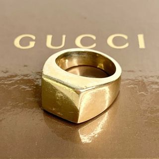 グッチ(Gucci)の希少 GUCCI グッチ 指輪 シグネットリング　スクエアリング　ヴィンテージ(リング(指輪))