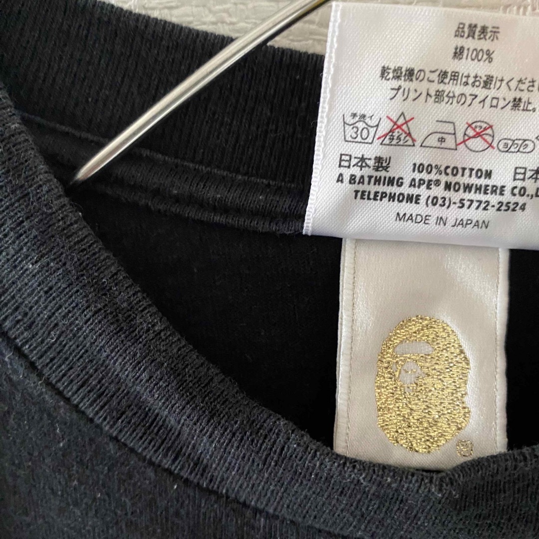 A BATHING APE(アベイシングエイプ)の90'sBathingApeベイシングエイプ初期tシャツ半袖ブラック黒smゴリラ メンズのトップス(Tシャツ/カットソー(半袖/袖なし))の商品写真