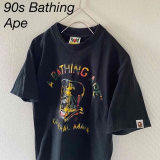 アベイシングエイプ(A BATHING APE)の90'sBathingApeベイシングエイプ初期tシャツ半袖ブラック黒smゴリラ(Tシャツ/カットソー(半袖/袖なし))