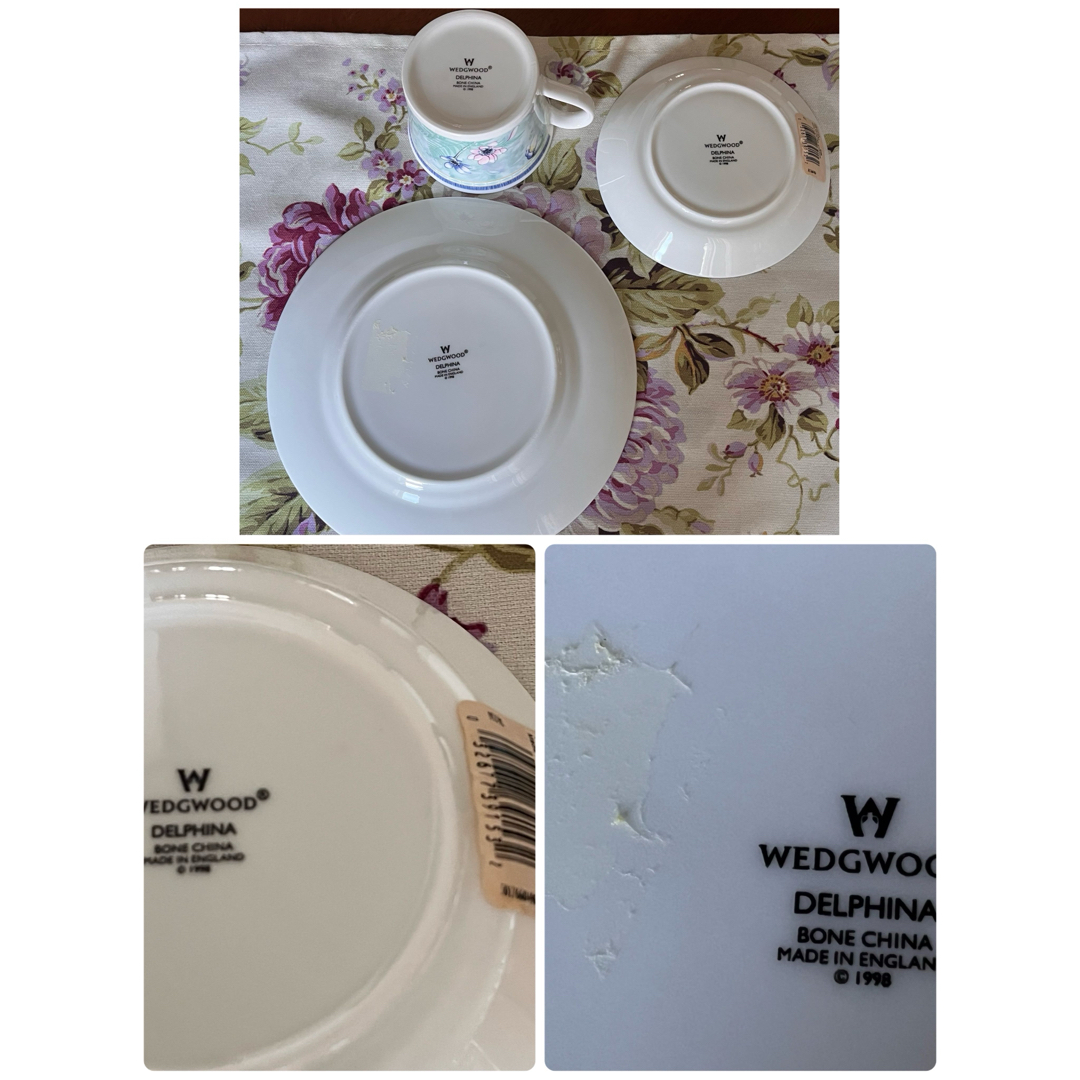 WEDGWOOD(ウェッジウッド)の【レア美品】ウェッジウッド★デルフィーナ★トリオ　 インテリア/住まい/日用品のキッチン/食器(食器)の商品写真