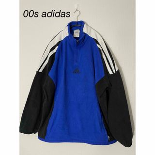 アディダス(adidas)の00s adidas フリースプルオーバー ハーフジップ(スウェット)