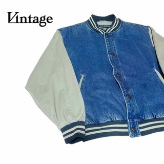 希少★Vintage ヴィンテージ 90s デニムスタジャン デニムブルゾン(スタジャン)