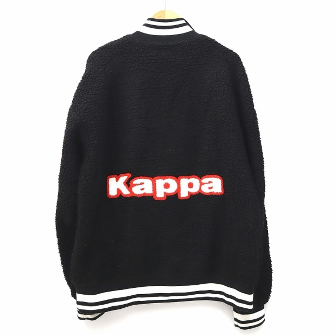 Kappa(カッパ)のkappa×neos 別注 ボア リブラインハーフジップアノラック L ブラック メンズのジャケット/アウター(ブルゾン)の商品写真