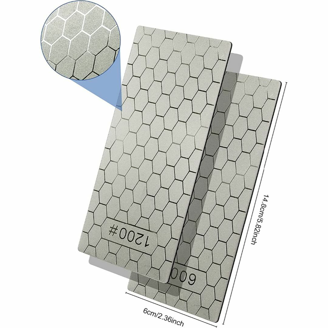 【2枚セット】ダイヤモンド砥石 #600#1200 包丁研ぎ 砥石 シャープナー インテリア/住まい/日用品のキッチン/食器(その他)の商品写真