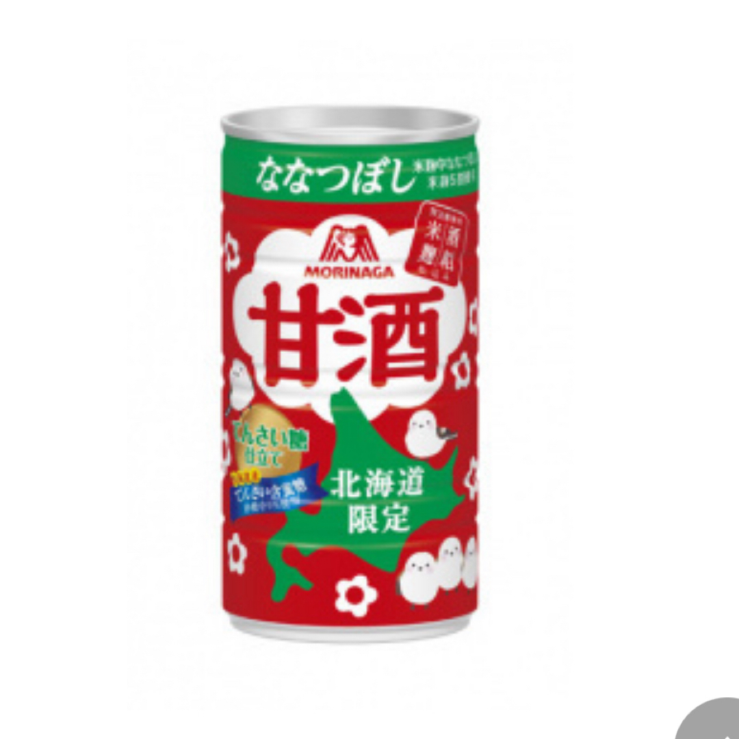 森永製菓(モリナガセイカ)の森永　北海道限定　甘酒　6本セット　ななつぼし　てんさい糖　シマエナガデザイン 食品/飲料/酒の飲料(その他)の商品写真