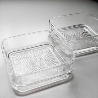 新品・日本製ガラス小鉢２点(食器)