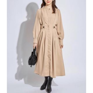 トッコクローゼット(TOCCO closet)のウエストサイドベルトタックワンピース(ロングワンピース/マキシワンピース)