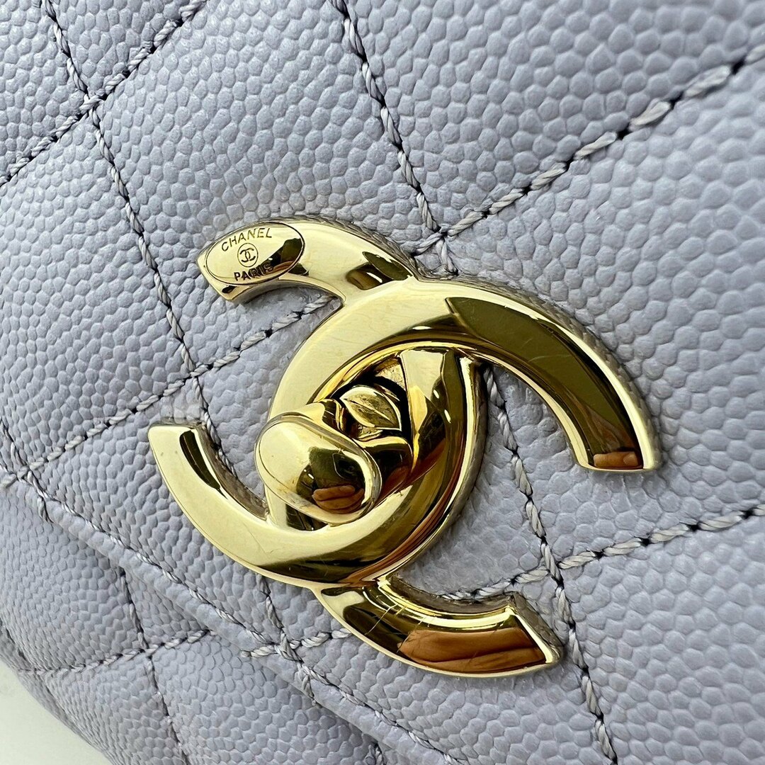 CHANEL(シャネル)の極美品 CHANEL シャネル ココハンドル 2WAYバッグ パープル レディースのバッグ(ショルダーバッグ)の商品写真