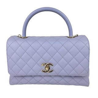 シャネル(CHANEL)の極美品 CHANEL シャネル ココハンドル 2WAYバッグ パープル(ショルダーバッグ)