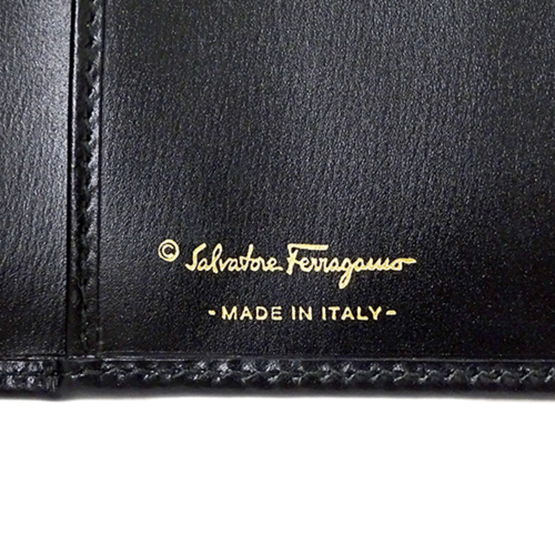 Salvatore Ferragamo(サルヴァトーレフェラガモ)のフェラガモ  Ferragamo 財布 レディース ブランド 長財布 ガンチーニ レザー ブラック 黒 ウォレット おしゃれ シンプル 大人 【中古】 レディースのファッション小物(財布)の商品写真