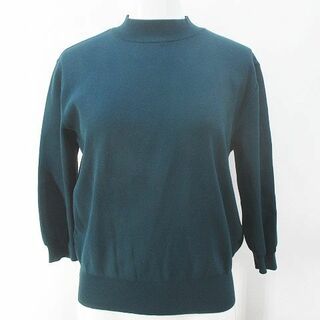 ルシェルブルー(LE CIEL BLEU)のLE CIEL BLEU 七分袖 ニット セーター 36 緑 グリーン系(ニット/セーター)