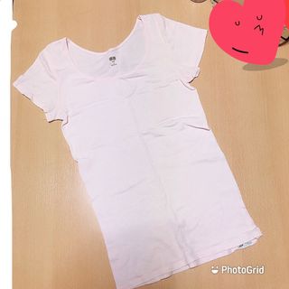 ユニクロ(UNIQLO)の普通郵便発送★ユニクロ　半袖コットンインナー　薄手　Mサイズ(アンダーシャツ/防寒インナー)