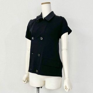 ブラックコムデギャルソン(BLACK COMME des GARCONS)の39g19 《美品》 BLACK COMME des GARCONS ブラック コムデギャルソン 変形 ダブルジャケット S ブラック 半袖(その他)