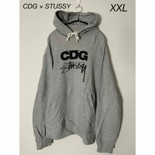 コムデギャルソン(COMME des GARCONS)の【希少】 CDG × STUSSY 両面ロゴパーカー ギャルソン(パーカー)