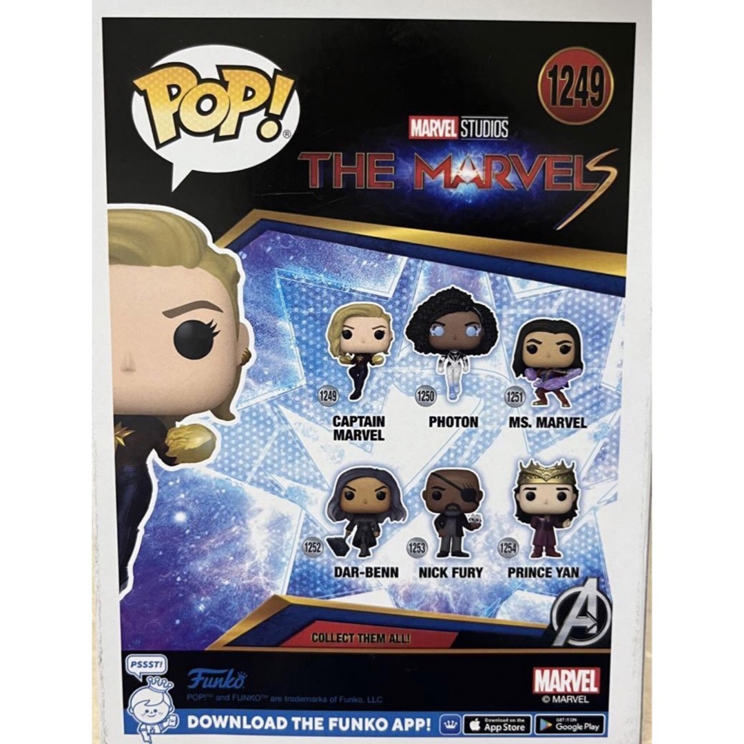 MARVEL(マーベル)のFunko POP! キャプテンマーベル 1249 フィギュア エンタメ/ホビーのおもちゃ/ぬいぐるみ(キャラクターグッズ)の商品写真