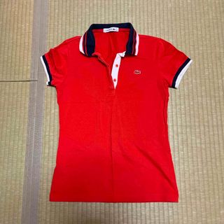 ラコステ(LACOSTE)の【正規品】ラコステ　ポロシャツ　赤(ポロシャツ)