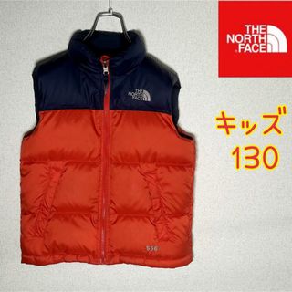 ザノースフェイス(THE NORTH FACE)の【キッズ】ノースフェイス　ダウンベスト　レッド　550フィル　キッズ130(ジャケット/上着)