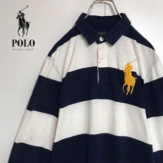 ポロラルフローレン(POLO RALPH LAUREN)の【キッズサイズ】ポロラルフローレン　刺繍ロゴ入りポロシャツ　長袖　E1104(Tシャツ/カットソー)