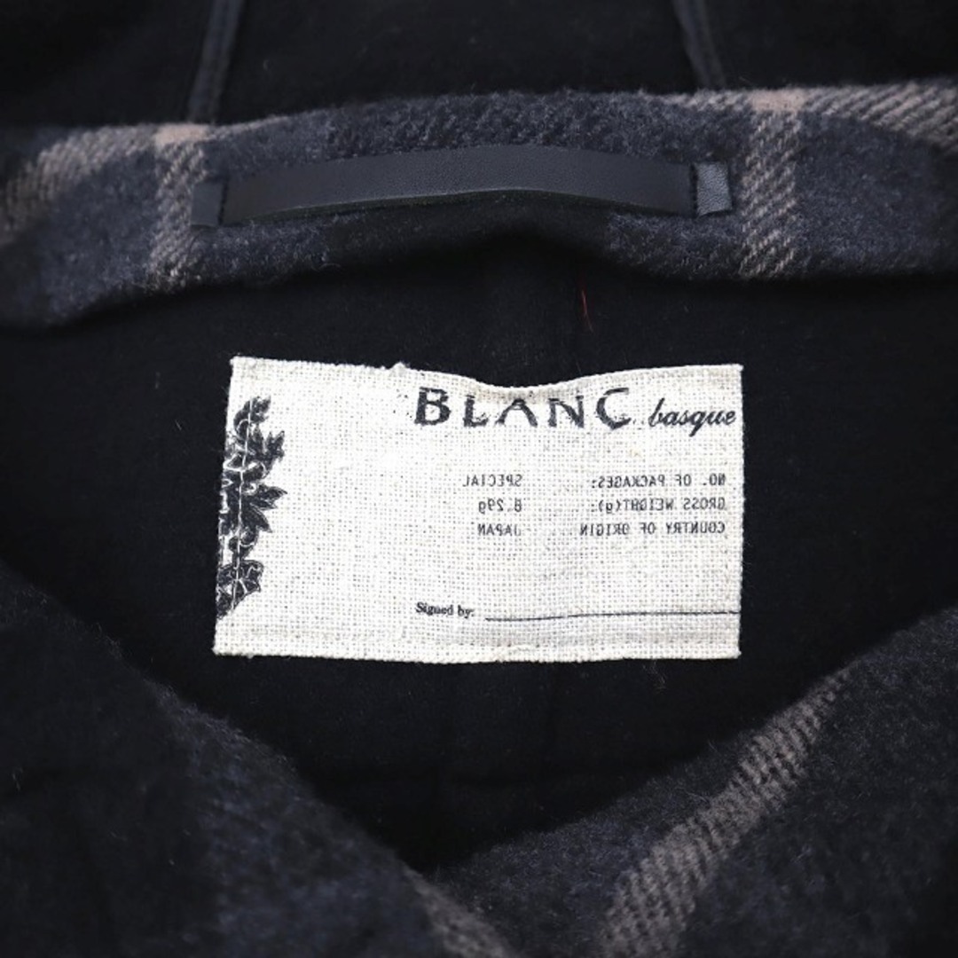 blanc basque(ブランバスク)のブランバスク ウール ブレンド チェック ダッフルコート 38 レディースのジャケット/アウター(ダッフルコート)の商品写真