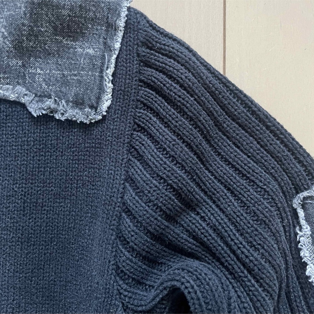 HIGH NECK DESIGN KNIT メンズのトップス(ニット/セーター)の商品写真