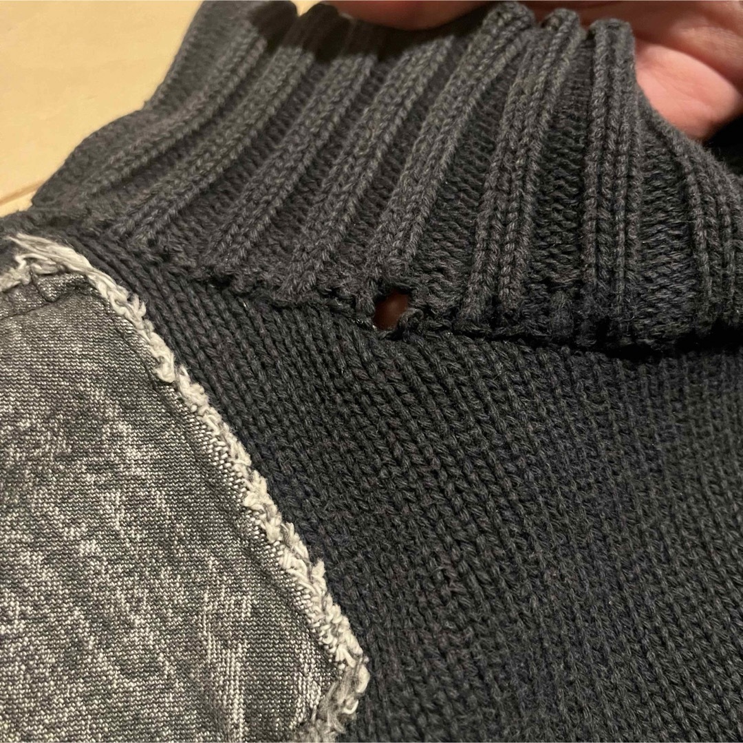 HIGH NECK DESIGN KNIT メンズのトップス(ニット/セーター)の商品写真