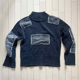 HIGH NECK DESIGN KNIT(ニット/セーター)