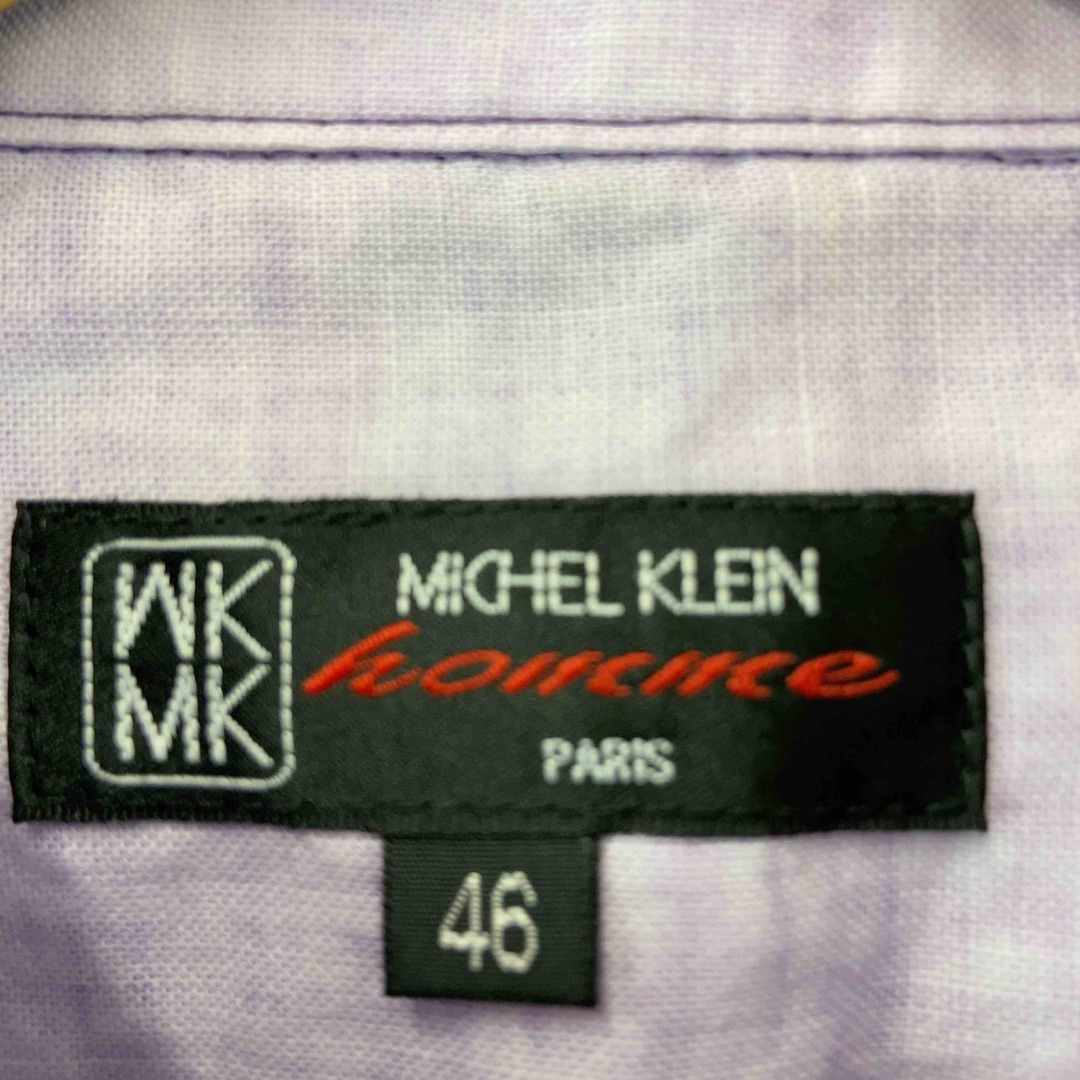 MICHEL KLEIN(ミッシェルクラン)のMICHEL KLEIN メンズ ミッシェルクラン シャツ パープル 麻 メンズのトップス(シャツ)の商品写真