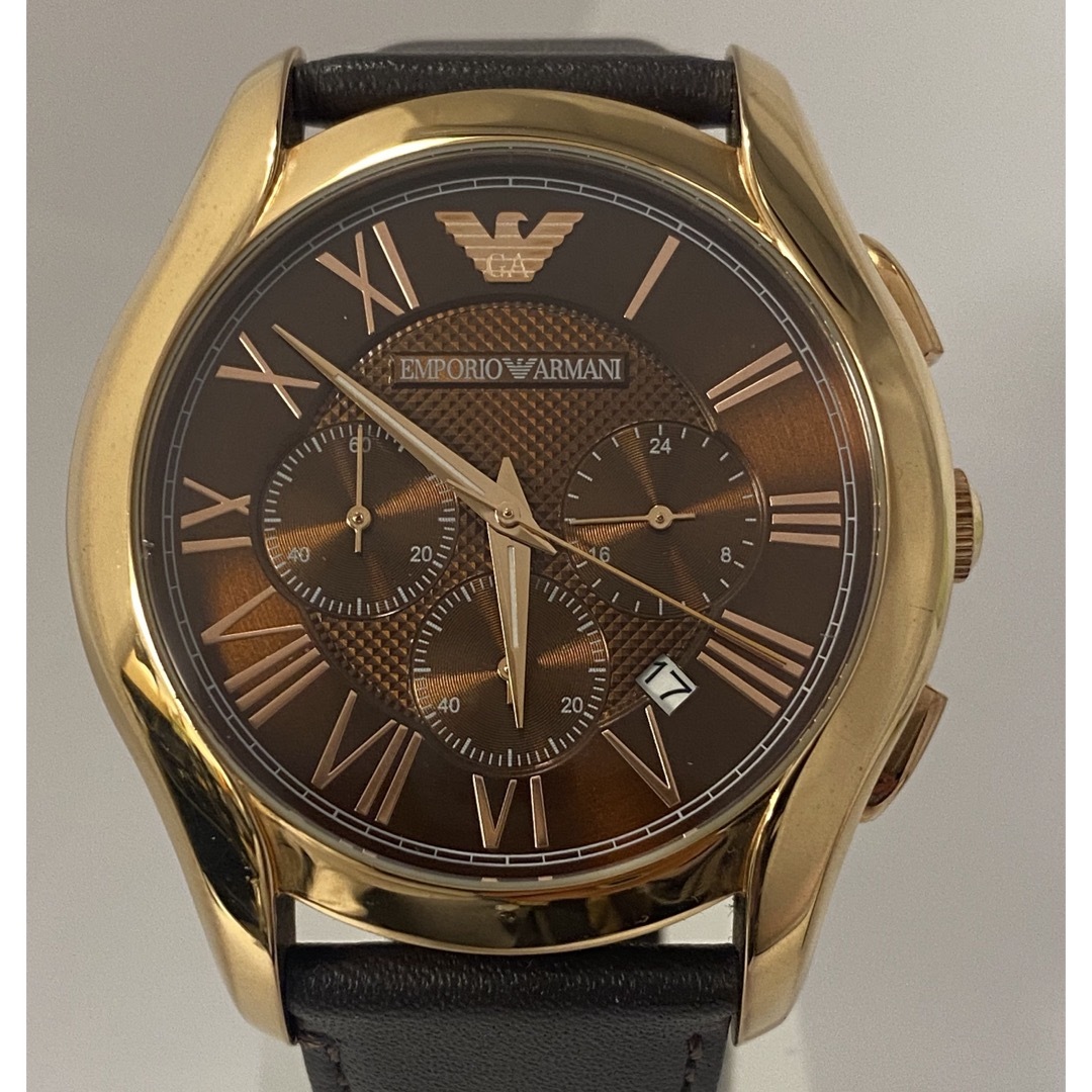 Emporio Armani(エンポリオアルマーニ)の数回　定価4.2万　 エンポリオアルマーニ　クロノグラフ　AR1701　腕時計箱 メンズの時計(腕時計(アナログ))の商品写真