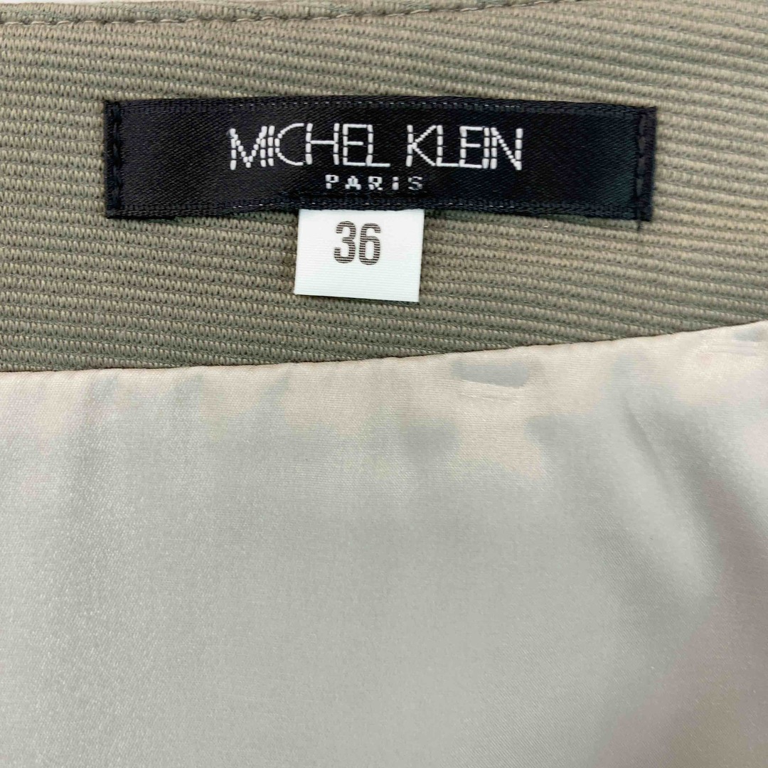 MICHEL KLEIN(ミッシェルクラン)のMICHEL KLEIN レディース ミッシェルクラン スカート ひざ丈 カーキーベージュ レディースのスカート(ひざ丈スカート)の商品写真