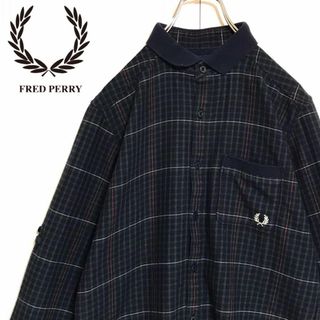 フレッドペリー(FRED PERRY)の【襟リブ】フレッドペリー 刺繍ロゴ入りチェック長袖シャツ　E1114(シャツ)